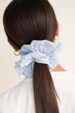 3 PCS Fashion Girls Women Stripe Hair Scrunchie Ponytail Grip Loop Holder Stretchy Hair band