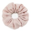 3 PCS Fashion Girls Women Stripe Hair Scrunchie Ponytail Grip Loop Holder Stretchy Hair band - Pink
