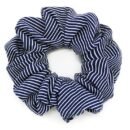 3 PCS Fashion Girls Women Stripe Hair Scrunchie Ponytail Grip Loop Holder Stretchy Hair band - Navy
