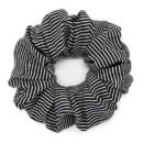 3 PCS Fashion Girls Women Stripe Hair Scrunchie Ponytail Grip Loop Holder Stretchy Hair band - Black