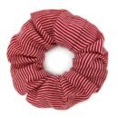 3 PCS Fashion Girls Women Stripe Hair Scrunchie Ponytail Grip Loop Holder Stretchy Hair band - Red