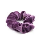5 PCS Velvet Solid Color Elastic Hair Bands Ponytail Holder Scrunchies Tie Hair Rubber Band Headband - Purple