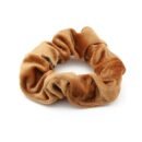5 PCS Velvet Solid Color Elastic Hair Bands Ponytail Holder Scrunchies Tie Hair Rubber Band Headband - Coffee