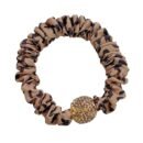 Hair High Elastic Rubber Band Rhinestone Rope Hair Ring Hair Accessories - Leopard