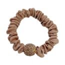 Hair High Elastic Rubber Band Rhinestone Rope Hair Ring Hair Accessories - Light Coffee