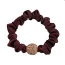 Hair High Elastic Rubber Band Rhinestone Rope Hair Ring Hair Accessories - Deep Coffee